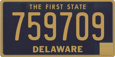 DE license plate 759709