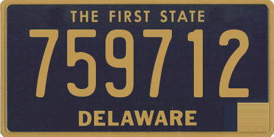 DE license plate 759712