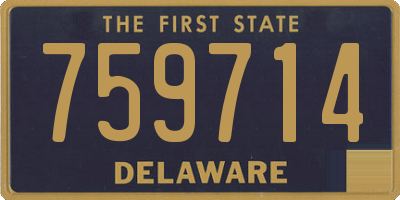 DE license plate 759714