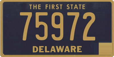 DE license plate 75972