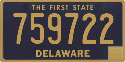 DE license plate 759722