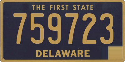 DE license plate 759723