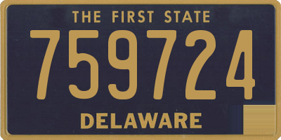 DE license plate 759724