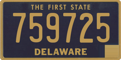 DE license plate 759725