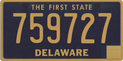 DE license plate 759727