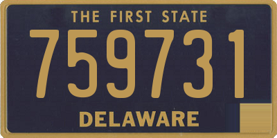 DE license plate 759731