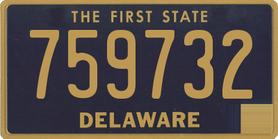 DE license plate 759732