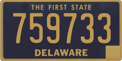 DE license plate 759733