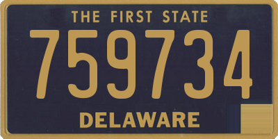 DE license plate 759734