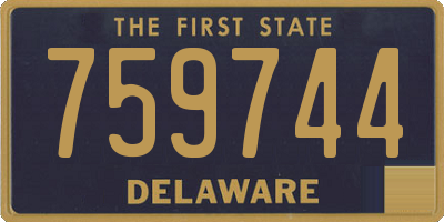 DE license plate 759744