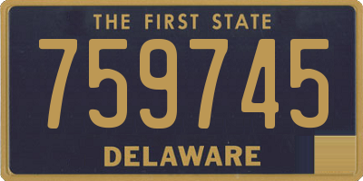 DE license plate 759745