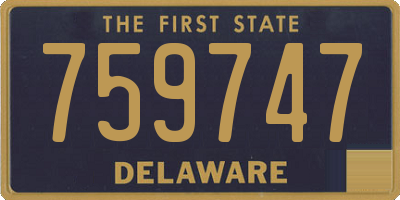 DE license plate 759747
