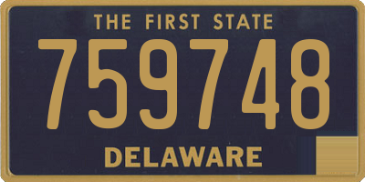 DE license plate 759748