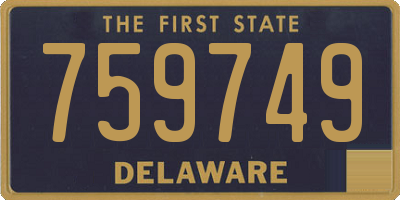 DE license plate 759749