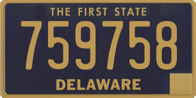 DE license plate 759758