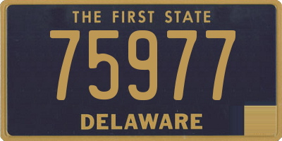 DE license plate 75977