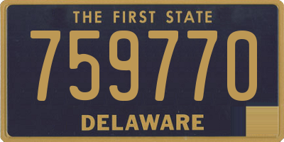 DE license plate 759770