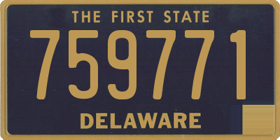 DE license plate 759771