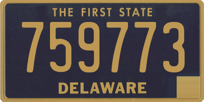 DE license plate 759773