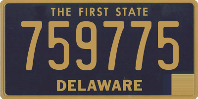 DE license plate 759775