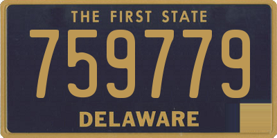 DE license plate 759779