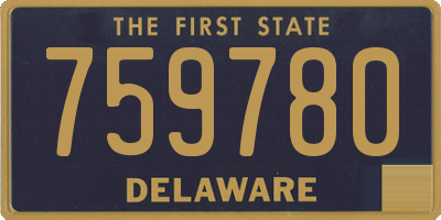 DE license plate 759780