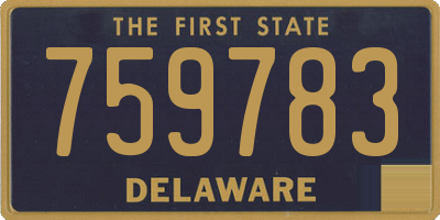 DE license plate 759783