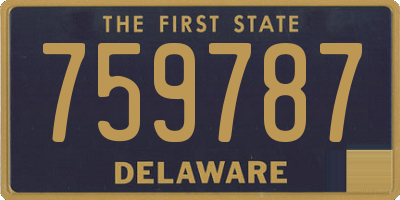 DE license plate 759787