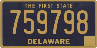 DE license plate 759798