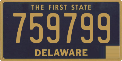 DE license plate 759799