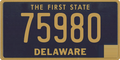 DE license plate 75980