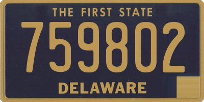 DE license plate 759802
