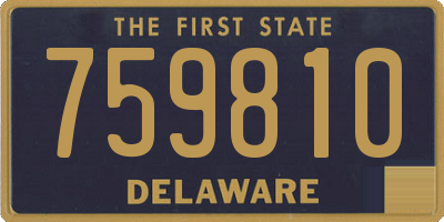 DE license plate 759810