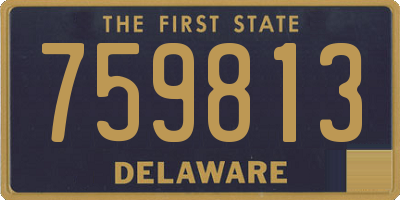 DE license plate 759813