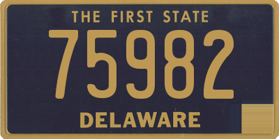 DE license plate 75982