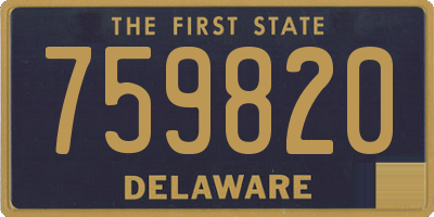 DE license plate 759820