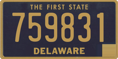 DE license plate 759831