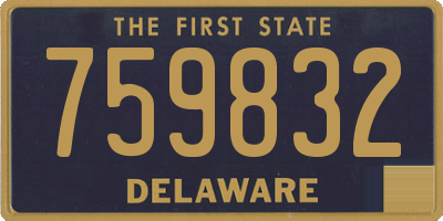 DE license plate 759832