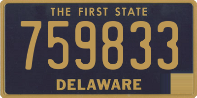 DE license plate 759833