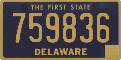 DE license plate 759836