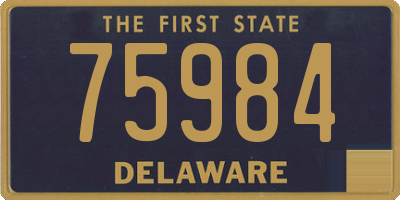 DE license plate 75984