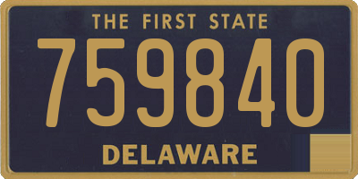 DE license plate 759840