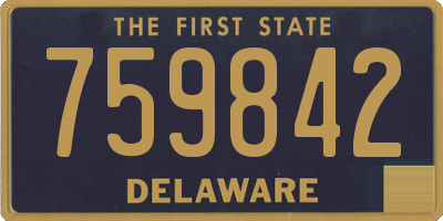 DE license plate 759842