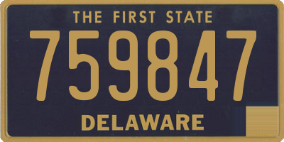 DE license plate 759847