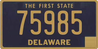 DE license plate 75985