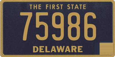 DE license plate 75986