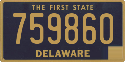DE license plate 759860