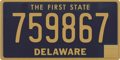 DE license plate 759867