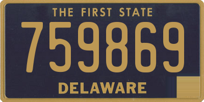 DE license plate 759869