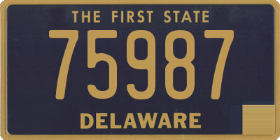 DE license plate 75987